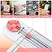 Paper Cutter for Craft：Paper Trimmer, Perforator, Folding, Pinking Cutting on Paper, Vinyl, Cardstock, Photo for Scrapbooking and Cardmaking Plus Sideways Ruler, Pink, Worklion