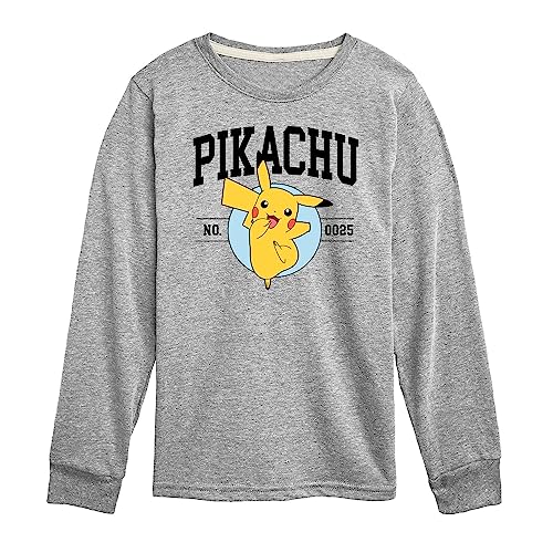 HYBRID APPAREL - Pokémon Pikachu Collegiate - Kids Long Sleeve Graphic T-Shirt