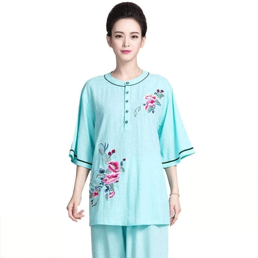 Uniformes d'arts martiaux pour femme avec broderie fine en lin