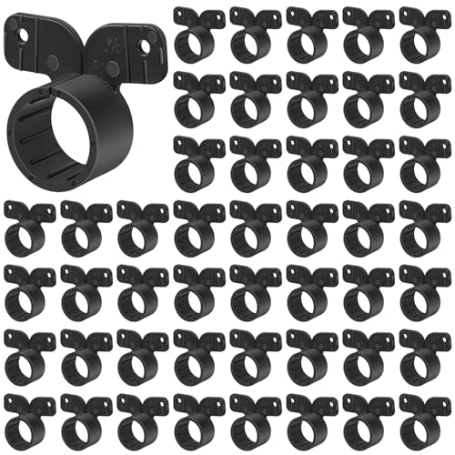 Image of Briwooody 50 Pack 3 /4 Inch Pex Suspension Pipe Clamps Tubing Supports for Pex, Copper, CPVC Pipe, Butterfly Style(Black)