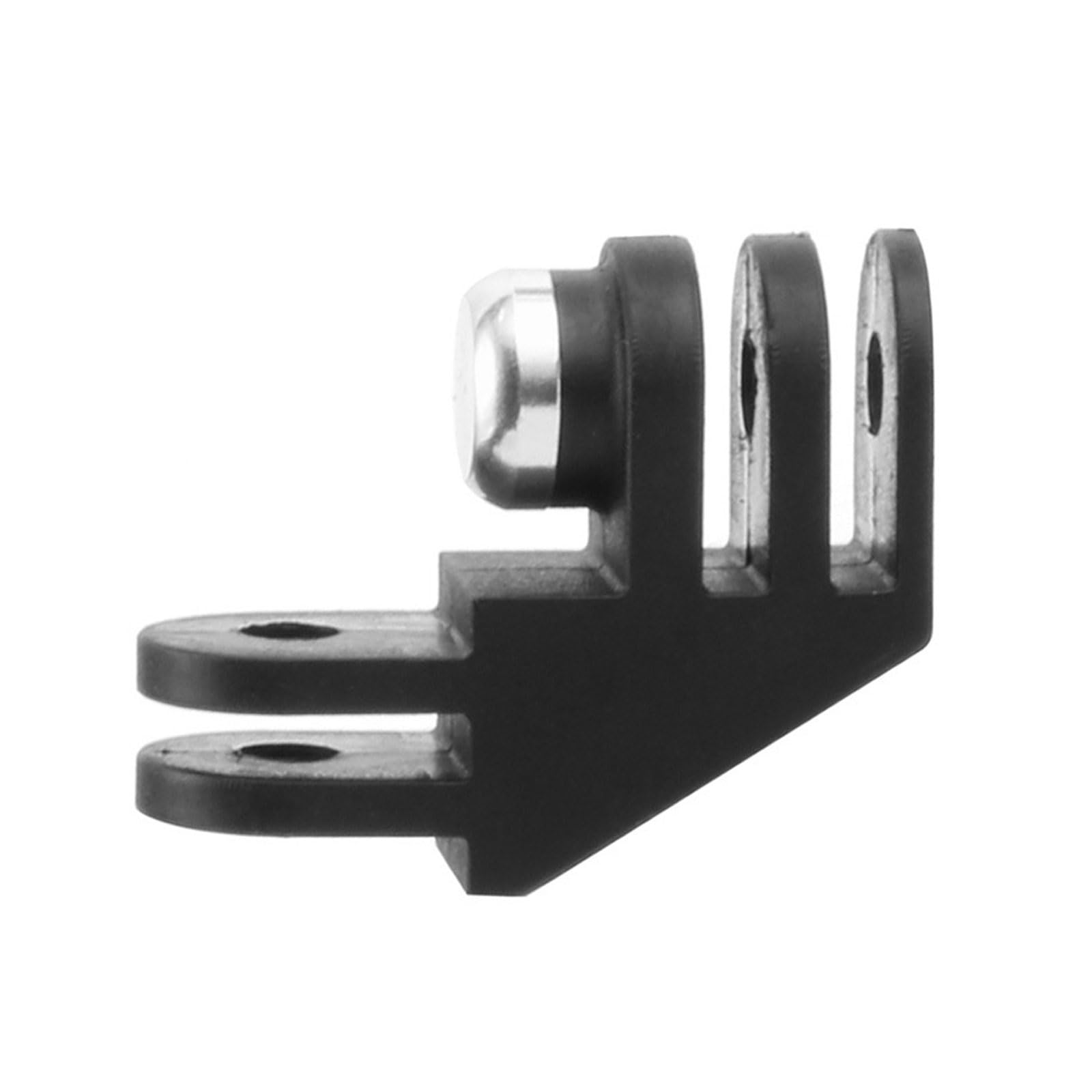 Black Action Camera Mount Adapter Featuring 0 Degree Straight and 90°/180° Elbow Option for Secure Locking Vertical Mount Connector