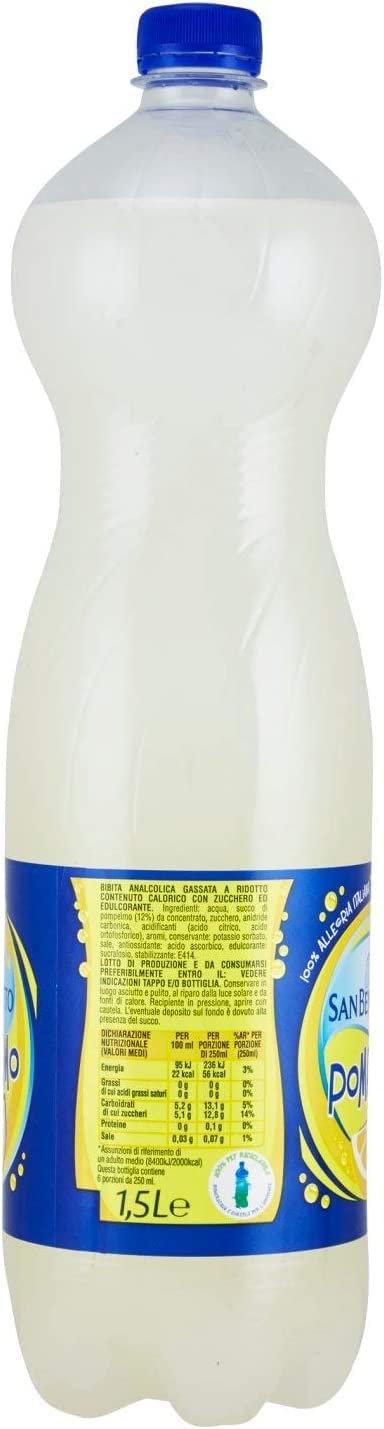 San benedetto Pompelmo OrangenLimonada naranja PET 1,5 litros refrescante