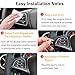 Moonlinks Steering Wheel Button Covers Trim Stickers Compatible with Mercedes Benz A B GLA CLA GLS GLE CLS SL Class, Steering Wheel Button lnner Decoration Sticker 12PCS, Black (Model B)