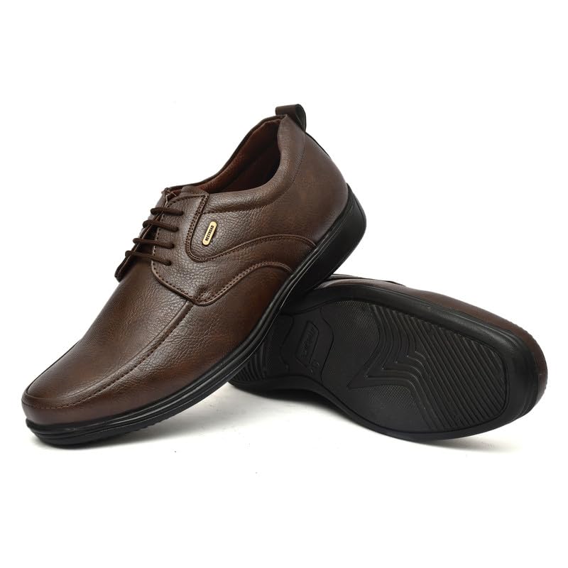 Image of Restroad Men's Formal Shoes | Synthetic Leather Lace-Up Office Wear Shoes for Men