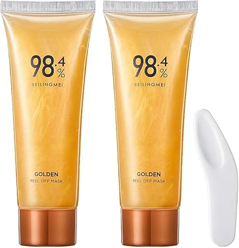 Gold Peel Off Mask, 98.4% Gold Facial Mask, Gold Foil Peel Off Mask, Reduce Fine Lines, Moisturizing, Whitening, Deep Cleansing,