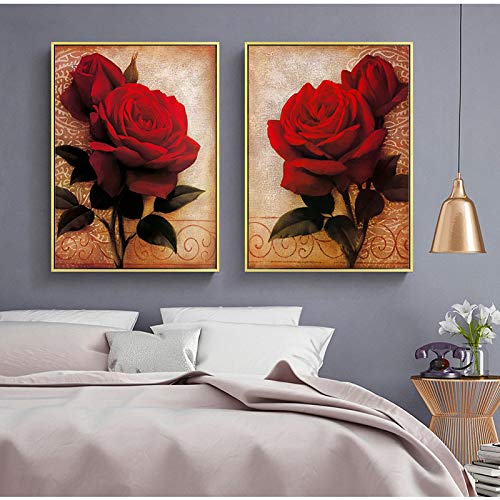 Affiches fleur de rose rouge romantique KEBIA pour creer un nid douillet dans la chambre