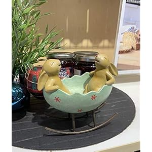 Springeasterlaughingbunnyrabbitsrockinginaneggcradlevintagerusticcountrybunniesrabbitfigurinecutebunnycandydish Urban Country Home Decor Spring easter laughing bunny rabbits rocking in an egg cradle vintage rustic country bunnies rabbit figurine cute bunny candy dish urban country home decor
