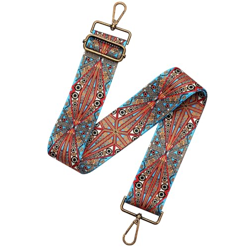 Image of Flower Purse Strap Replacement Embroidery Crossbody Shoulder Strap for Handbag Canvas Purse Extender Accessories