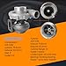 FIWARY T76 Universal Turbo Turbocharger with Flange T4, Turbo Charger Compatible with AR.96 76mm Compressor Kit 600-1000HP Boost for V6 V8 Cars for Above 3.5L Engines