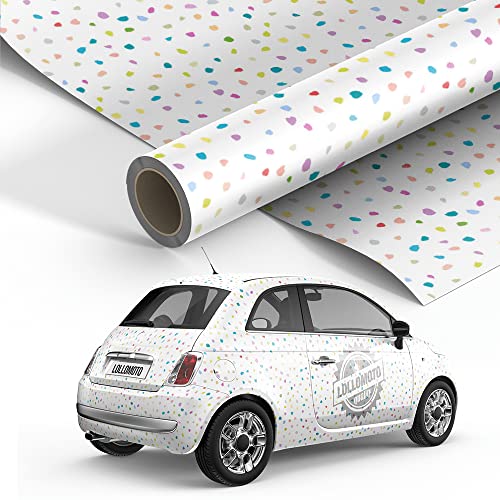 Prodotta in italia Generico Pellicola Trama Points Pellicola Car Wrapping Texture Adesiva Rivestimento Auto Moto Arredamento LOLLOMOTO (150x300cm Offerta)