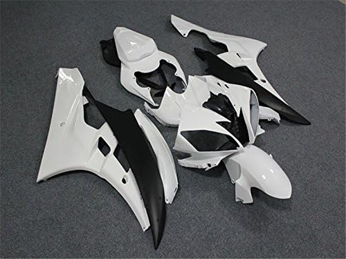 Miniatura 4 de Carrocería de plástico color blanca y negra para Yamaha YZF 2006-2007 R6 ABS.