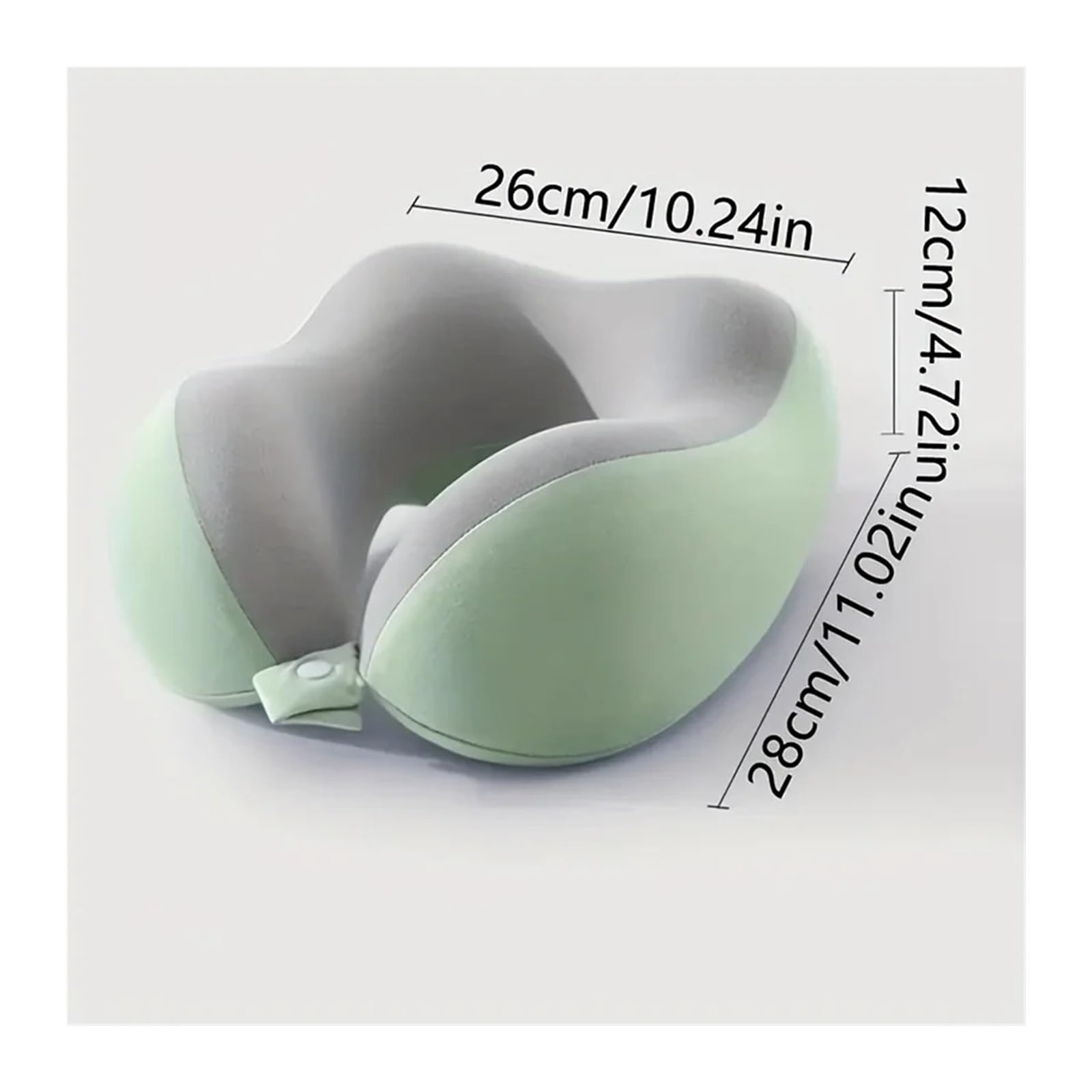 Poduszka podróżna w kształcie litery U, średnio miękkie podparcie karku, do biura i domu, ergonomiczna poduszka z pianki z pamięcią kształtu do spania w samolocie lub samochodzie, łagodzi ból szyi