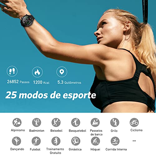 Tranya S2 Smartwatch, Relógio inteligente IPX68, Bluetooth 5.3