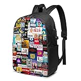Broadway Show Logo Backpack 3d Printing 17in With Usb Travel Bag