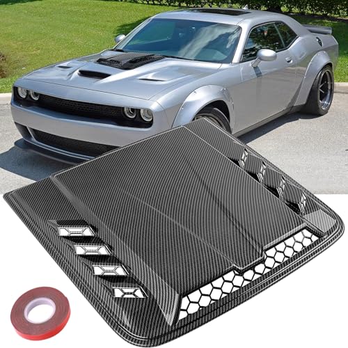 Image of DREAMOTOR Hood Scoops For Cars, Universal Hood Scoop Vents, Automotive Hood Scoops for Trucks Compatible with F150 F250 F350 Dodge Ram 1500 2500 Toyota Tundra GMC Sierra 1500 2500 Jeep Wrangler