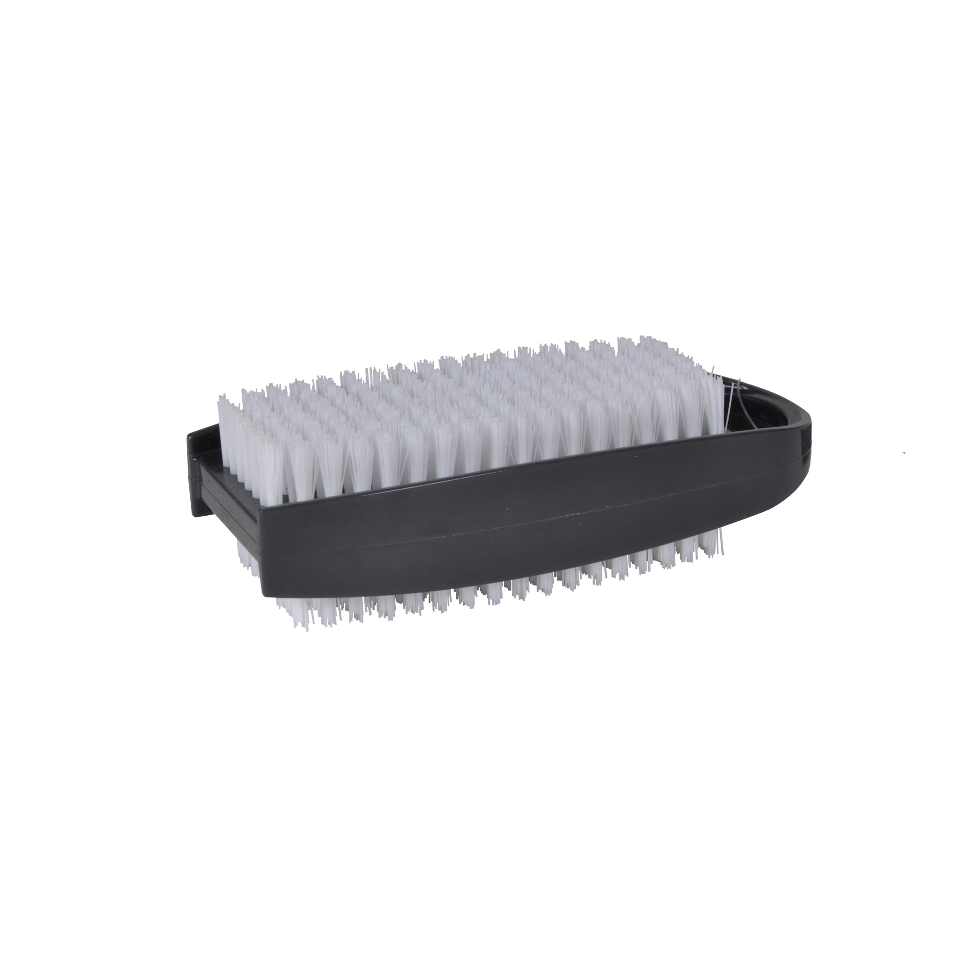 Homéa, Spazzola per unghie double face, agganciabile in fibra di nylon, 11 cm, colore: antracite