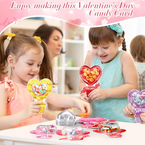 Cartes Saint-Valentin montgolfière pour échanges en salle de classe