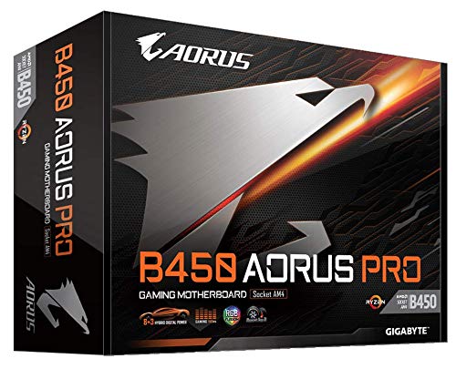Image of GIGABYTE B450 AORUS PRO Motherboard with Hybrid Digital PWM, Dual M.2 with Dual Thermal Guards, Audio ALC1220-VB,RGB Fusion 2.0