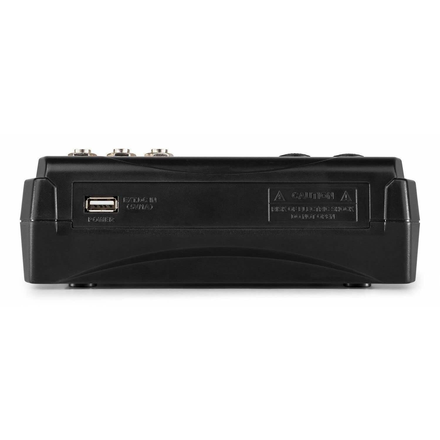 VONYX VMM-P500 Mezclador de Directo con 4 Canales con Efectos DSP, EQ en los Dos Primeros Canales con Control de Ganancia, conexión USB, conexión Bluetooth, Phantom +48 y Salida de Auriculares