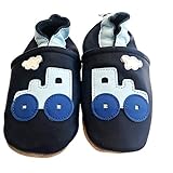 3-4 Jahre (Gr.26/27) ENGEL + PIRATEN Krabbelschuhe MARKENQUALITÄT - VIELE Modelle bis 4 Jahre Babyschuhe Leder Lauflernschuhe Lederpuschen (18-24 Monate(Gr.22/23), Lok Blau)