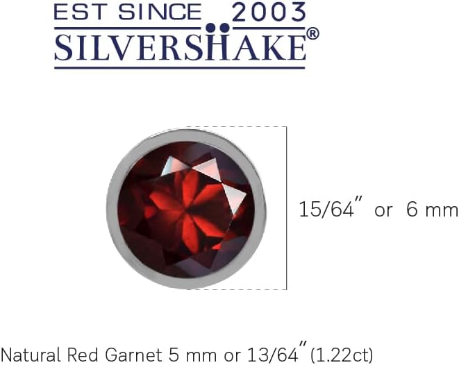 Silvershake 5MM Petite Round Shape Gemstone Birthstone White Gold Plated or Yellow Gold Plated 925 Sterling Silver Scroll/Filigree Stud Earrings Jewerly for Women