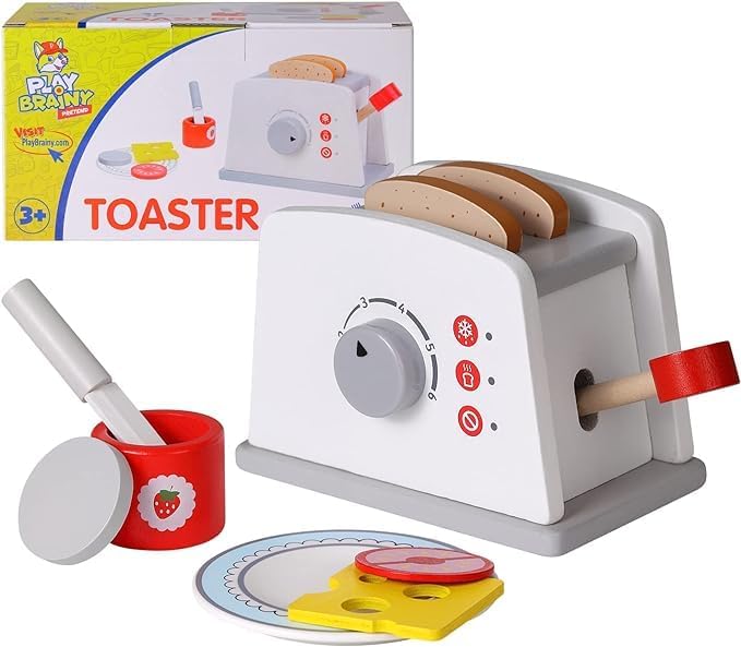 Buy THE BRAIN GYM FACTORY Pop Up Kid’s Toaster Toy with Kitchen