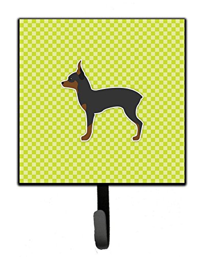 Toy Fox Terrier Checkerboard Green Leash or Key Holder