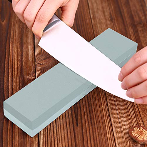Knife Sharpening Stone Combination Dual Sided Grit With Base For Sharpening And Polishing Tool With Non Slip Base For Kitchen Knives, Hunting Knives, Pocket Knives And Tool Blades (400/1000) #TOP1