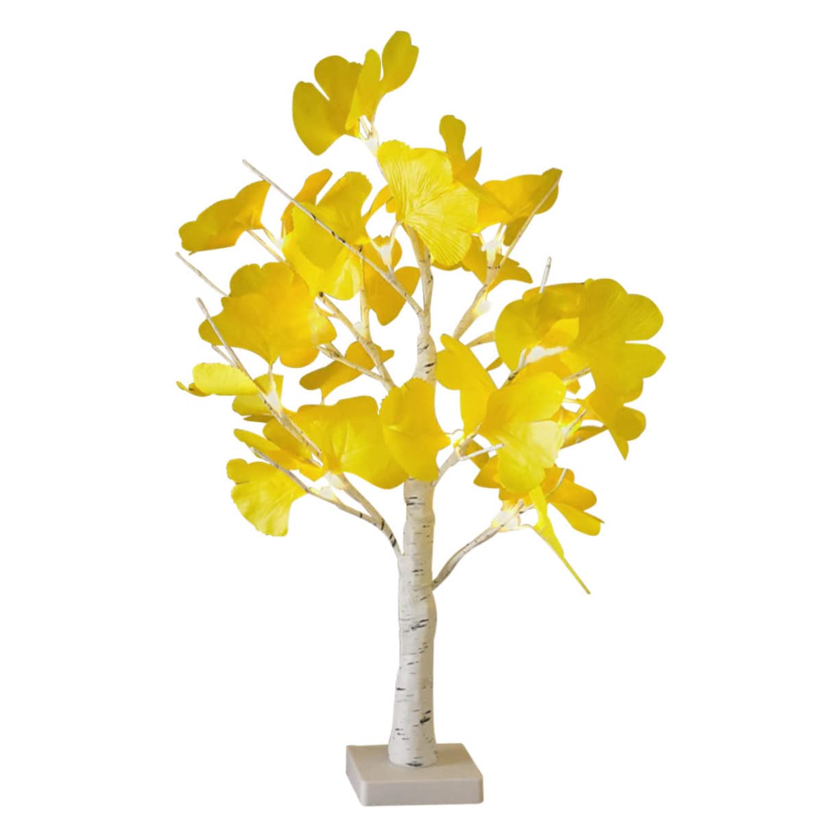 LIFKOME LED Ginkgo Tree Night Lamp Simulated Table Light for Bedroom Decor Elegant Ginkgo Leaf Design for Parties and Night Scenes Creates Warm Atmosphere