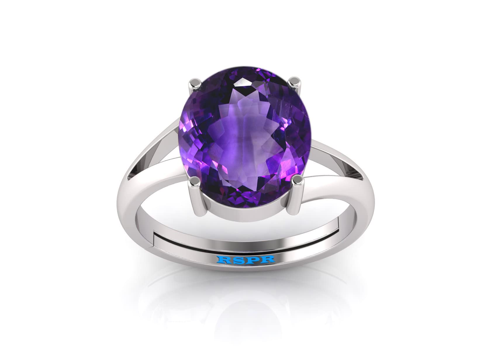 TODANI JEMS 14.25 Ratti 13.60 Carat Astrological Certified Amethyst Adjustable Gemstone Ring for Men and Women (B09TFR2V9K) Amazon Price History, Amazon Price Tracker