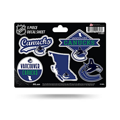 NHL Vancouver Canucks 5-Piece Die-Cut Decal Sheet