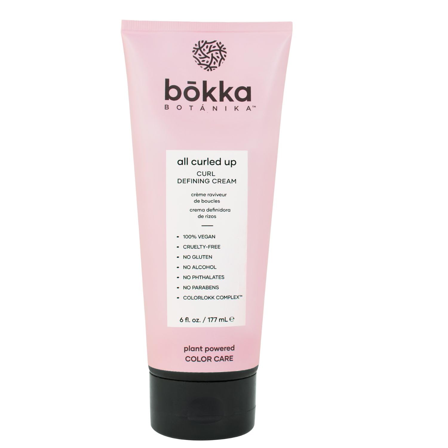 BOKKA BOTANIKA Plant Powered Color Care All Curled Up Curl Defining Cream 6oz/177ml