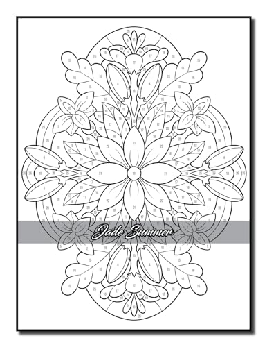 Color by Number Flowers: An Adult Coloring Book with Fun, Easy, and Relaxing Coloring Pages (Color by Number Coloring Books) - Image 24
