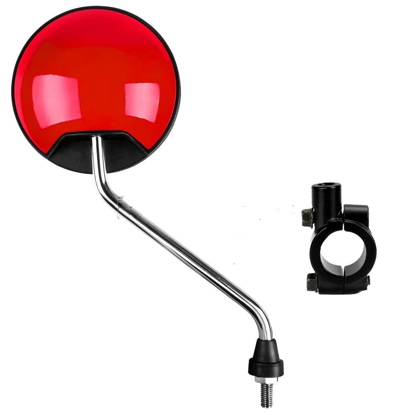 Rétroviseurs Guidon Vélo Électrique Rond Réflecteur Cyclisme Convexe Réglable Rétroviseurs Vélo Scooter Électrique Gauche Droite Rétroviseurs Latéraux Et Accessoires Moto (Couleur : 1Pcs Red)