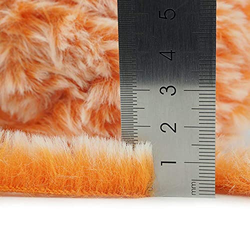 Pretty Jolly 4 Skeins Faux Fur Super Soft Chunky Fluffy Eyelash Polyester Yarn (Orange) - Image 3
