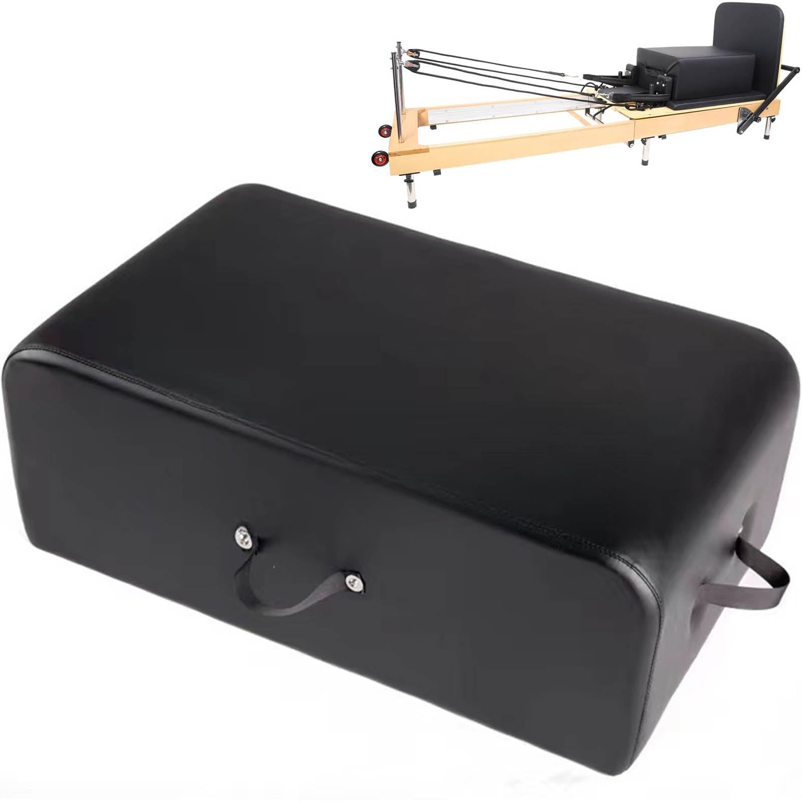 UYSELA Caja de Asiento Reformador de Pilates, Accesorio Reformador de Pilates para Ejercicios, Accesorio Reformador para Ejercicios Que Avanzan el Rango de Movimiento,Black
