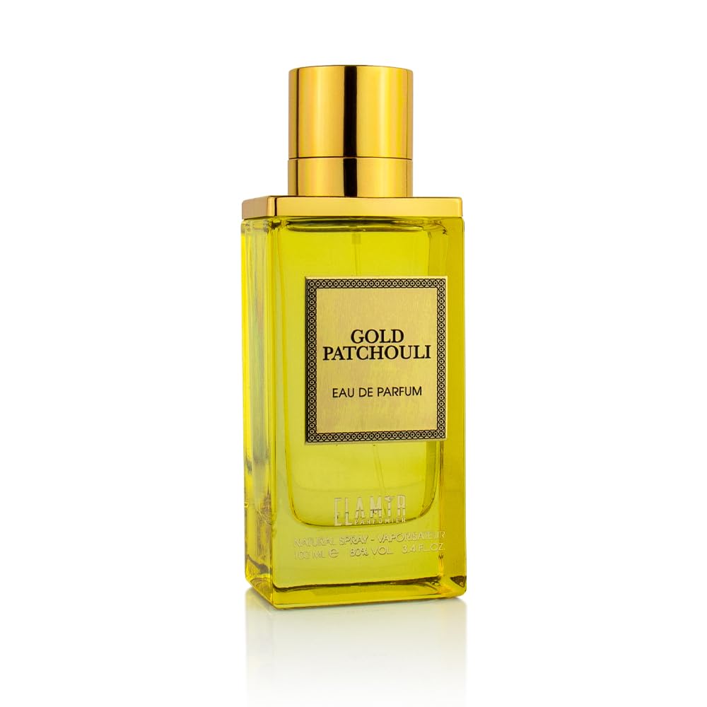 Woda perfumowana Gold PATCHOULI 100 ml – intensywny orientalny zapach dla mężczyzn – nuty paczuli, bursztynu i piżma – EL AMIR