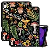 Deokke Compatible with iPad Air Case 5th/4th Generation 10.9 Inch (2022/2020) with Pencil Holder and Soft TPU Back Case Auto Sleep/Wake Cover Cute Aesthetic for Girls Women-Mushroom