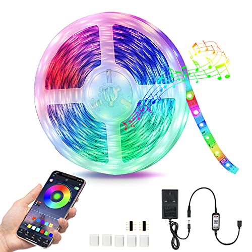 VVGOOD Striscia LED 5 Metri, Bluetooth Striscia