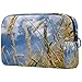 Autumn Cereals Field Grain Cosmetic Travel Bag Large Capacity Reusable Makeup Pouch Toiletry Bag for Teen Girls Women 18.5x7.5x13cm/7.3x3x5.1in