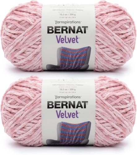 Image of Bernat Velvet Quiet Pink Yarn - Pack of 120.5oz /300g - Polyester - #5 Bulky - 315 Yards - Knitting & Crochet