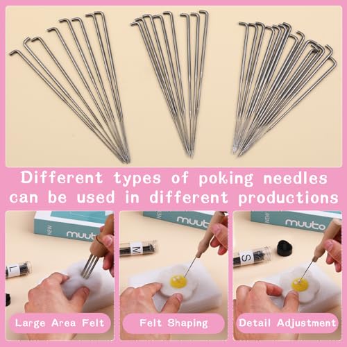 Image of Complete Wool Felting Tools, Needle Felting Kit, Needle Felting Tools with 90Pcs Needle Felting Needles, 3Pcs Needle Bottles,2Pcs Needle Felting Pen,Needle Felting Tools for Beginner,Professional
