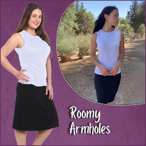 Kosher Casual Modest High Neck Tank Top – Sleeveless Tank Tops for Women's Comfort – High Neck Top for Layer & Solo Wear3