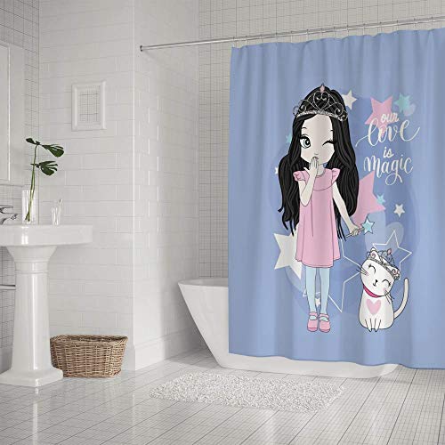 Rideau de douche imperméable contre les éclaboussures en tissu polyester 60x72 - 3