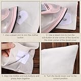 Gosknor 20pcs Duvet Snaps to Hold Comforter, Stylish Heart Shaped Duvet Cover Clips Inside, Iron on Duvet Snaps, Comforter Holder Clips, Keep Duvet Corner Safe in Place Bedding Fasteners Accessories - Image 5