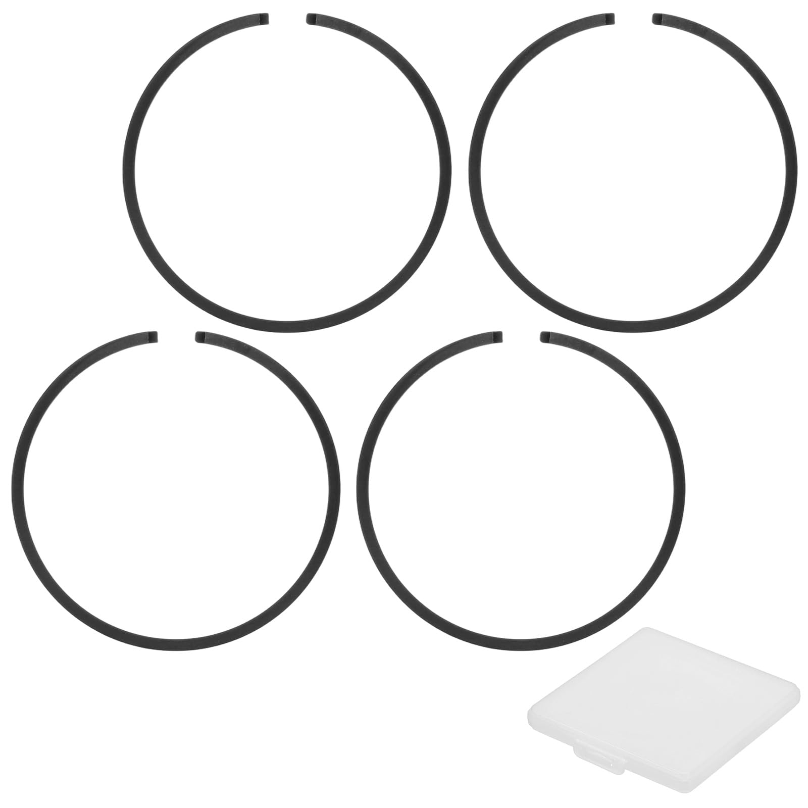 M METERXITY 4-Pack Engine Piston Rings Kit, 44.7mm x 1.2mm Thick Ductile Iron Piston Ring Set Standard Replacement for Small Engines/Motors/Machinery [Black] — image 1
