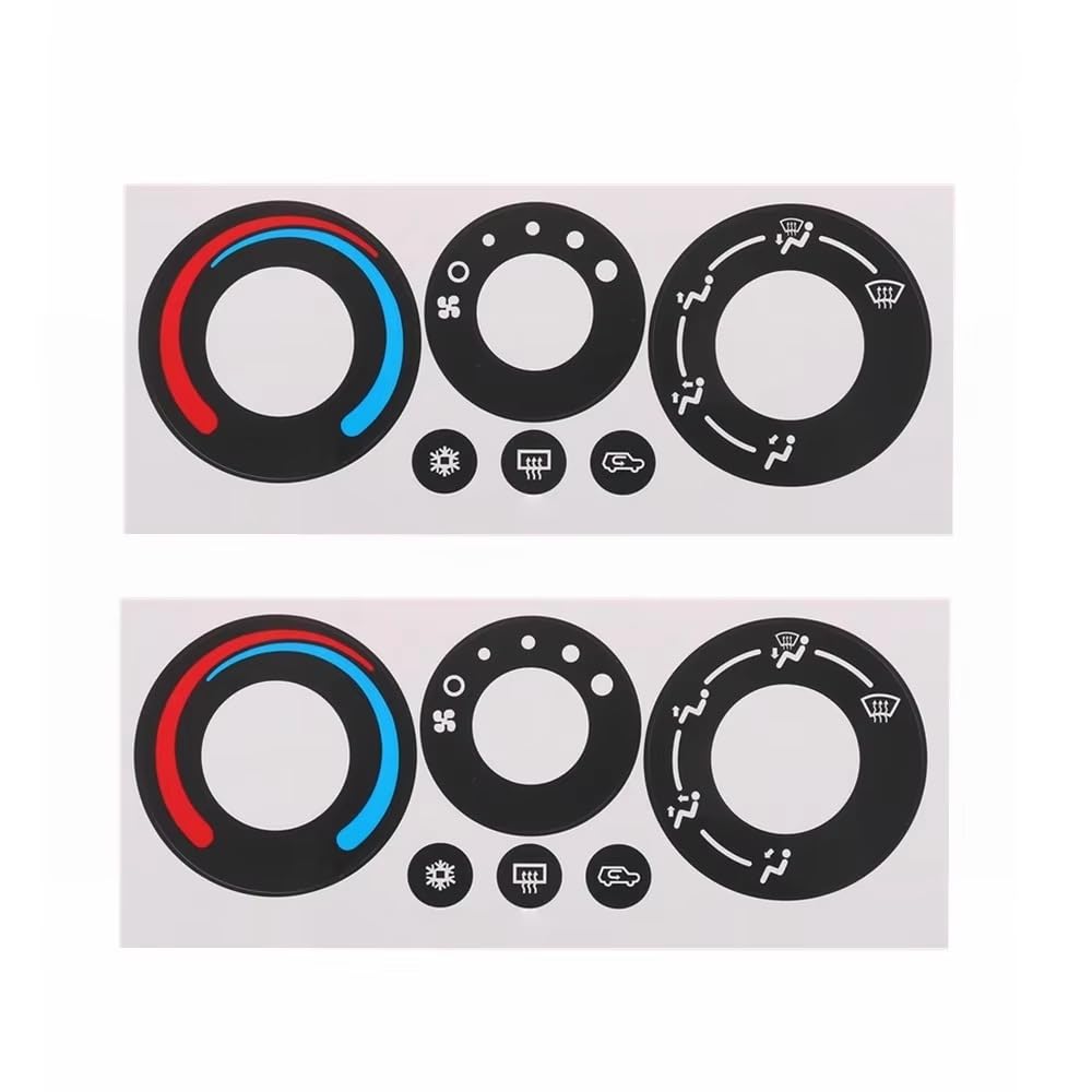Autocollants boutons de climatisation pour Chevrolet Equinox 05-06 - 6