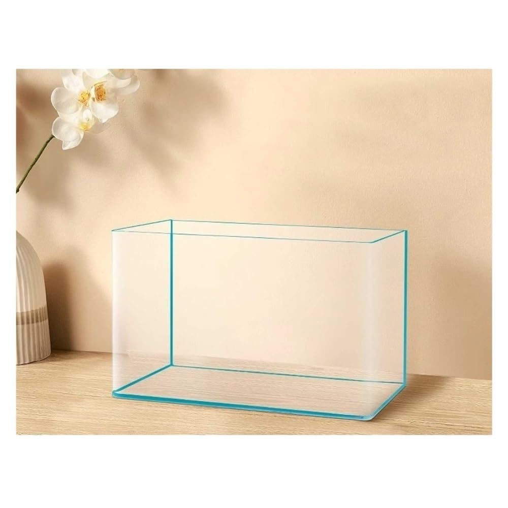 Aquarium Beheizbares, gebogenes Aquarium aus ultraklarem Glas, ideal for den Schreibtisch im Wohnzimmer(40cm)