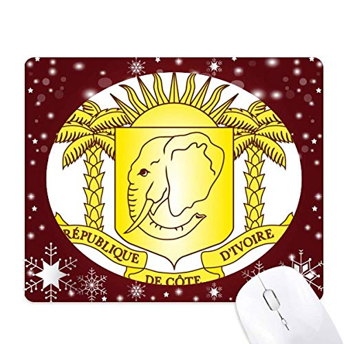 Tapis de souris Côte d'Ivoire emblème pour décorer votre bureau en hiver