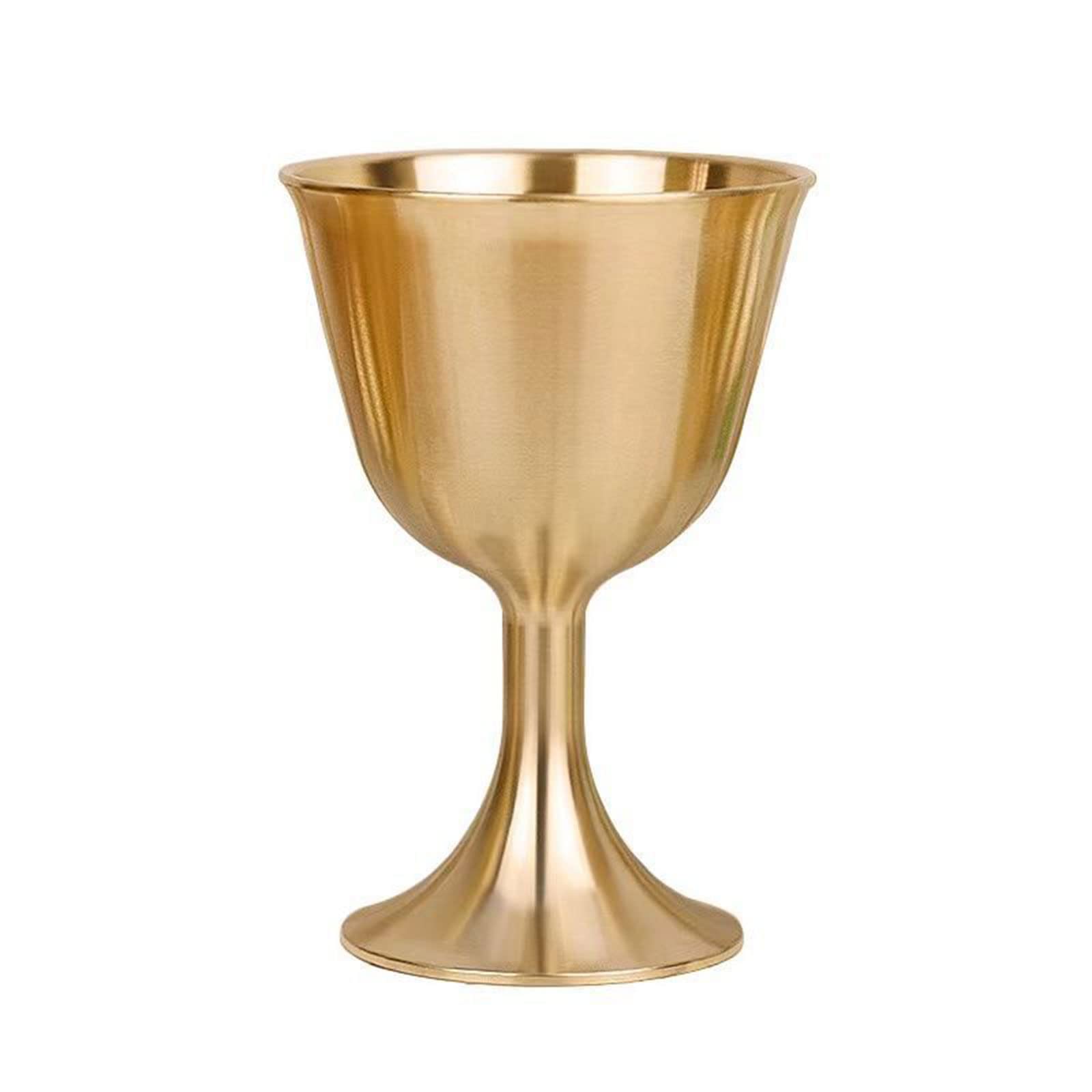 Uqezagpa Pure Brass European Cocktail Glass Glass Pure Brass Goblet Red Wine for KTV Use Wine Cup